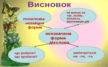 Презентація до уроку української мови на тему &quot;Неозначена форма дієслова&quot;,  4 клас